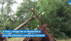 Landes : Sore très violemment touché par l'orage