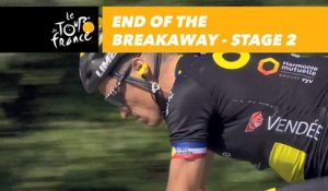 Fin de l'échappée / End of the breakaway - Étape 2 / Stage 2 - Tour de France 2018