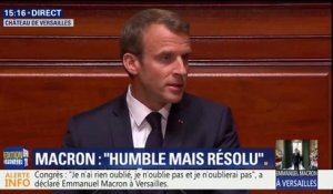 Macron devant le Congrès: "L'année écoulée aura été celle des engagements tenus. Ce que nous avons dit, nous l'avons fait."