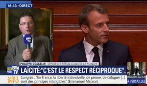 Macron devant le Congrès: "On sentait qu'il voulait se défaire de l'image de président des riches comme s'il avait besoin de s'excuser", estime le député LR Philippe Gosselin