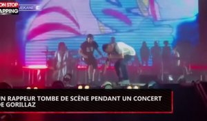 Un rappeur chute lourdement de scène pendant un concert de Gorillaz (vidéo)