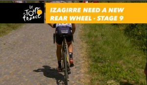 Gorka Izagirre abesoin d'une roue arrière /  need a new rear wheel - Étape 9 / Stage 9 - Tour de France 2018