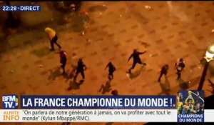 Coupe du monde: des incidents éclatent sur les Champs-Elysées où des casseurs gâchent la fête