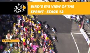 Vue aérienne sur le sprint final / Bird's eye view of the sprint - Étape 12 / Stage 12 - Tour de France 2018