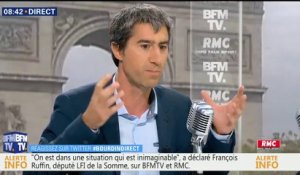 Affaire Benalla: Macron "se sent tout puissant, il laisse son entourage faire plus ou moins tout ce qu'il veut", lance François Ruffin