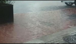 Violent orage de grêle à Barcelone