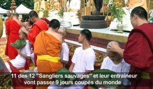 Thaïlande: les enfants de la grotte en retraite dans un temple