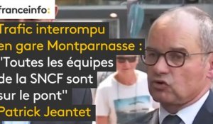 Trafic interrompu en gare Montparnasse : "Toutes les équipes de la SNCF sont sur le pont. On s’excuse pour la gêne occasionnée", réagit Patrick Jeantet, PDG de SNCF Réseau