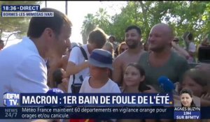 Brégançon: Emmanuel Macron s'offre un premier bain de foule