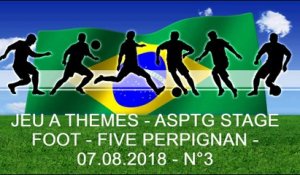 JEU A THEMES - ASPTG STAGE FOOT - FIVE PERPIGNAN - 07.08.2018 - N°3