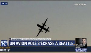Un avion volé s'écrase à Seattle