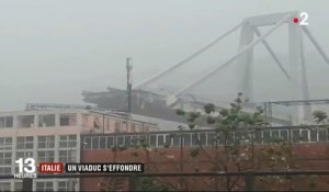 Italie :  un viaduc de l'autoroute A10 s'effondre à Gênes