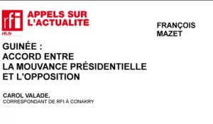 Guinée : accord entre la mouvance présidentielle et l’opposition