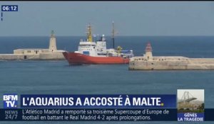 La fin du périple pour l’Aquarius qui a pu accoster à Malte