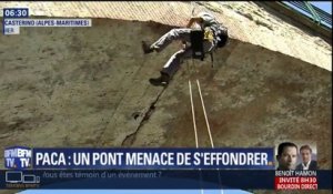 Un pont menace de s'effondrer dans la vallée de la Roya, près de Nice