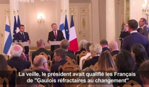 "Gaulois réfractaires": Macron invoque un "trait d'humour"