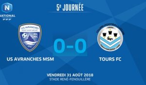 J5 : US Avranches MSM - Tours FC (0-0), le résumé