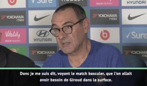 4e j. - Sarri heureux de la performance de Giroud