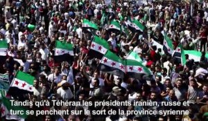 Des centaines de manifestants à Idleb contre le régime syrien