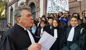 Les avocats en grève à Colmar