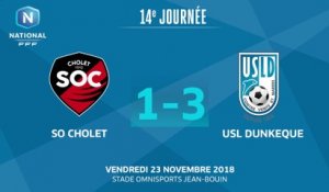 J14  : SO Cholet - USL Dunkerque (1-3), le résumé