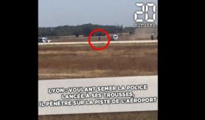 Lyon: Voulant semer la police lancée à ses trousses, il pénètre sur les pistes de l'aéroport en voiture