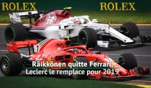 Formule 1 - Räikkönen quitte Ferrari pour Sauber en 2019