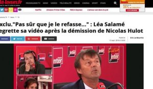 Démission de Nicolas Hulot : le mea culpa de Léa Salamé