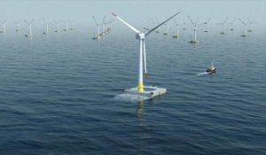 France : la première éolienne en mer mise en service