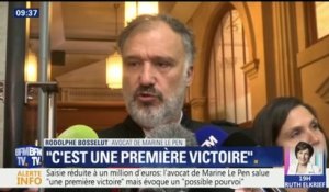 Saisie réduite à un million d'euros: l'avocat du Rassemblement national salue "une première victoire"