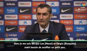 7e j. - Valverde : "Ma décision de faire reposer Messi"