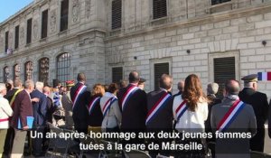 Attentat de Marseille: un après, hommage à Laura et Mauranne