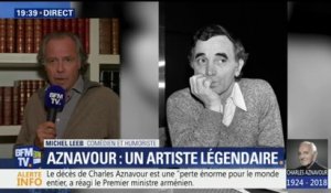 "On a parlé de ses projets, de son album qu'il était en train de faire", témoigne Michel Leeb qui a passé une dernière après-midi avec Charles Aznavour hier