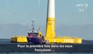 Une première éolienne flottante produit de l'énergie en France