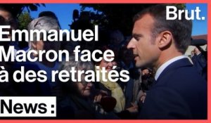 Emmanuel Macron face ç des retraités en colères