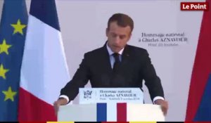 Hommage à Charles Aznavour : le discours d'Emmanuel Macron