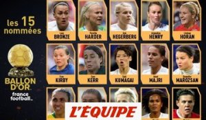 Les 15 nommées au Ballon d'Or féminin France Football - Foot - Ballon d'Or 2018