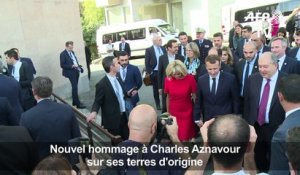 Erevan: Emmanuel Macron rend un nouvel hommage à Aznavour