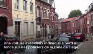 Liège: deux suspects foncent sur des policiers avec leur véhicule