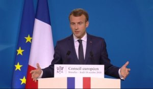 Macron sur le Brexit: "Ce n'est pas à l'Union européenne de faire des concessions pour traiter un sujet de politique interne britannique"