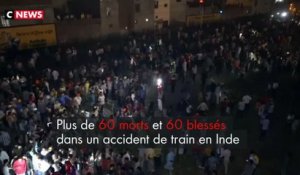 Inde : spectaculaire accident de train