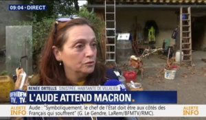Macron dans l'Aude : pour cette sinistrée, "c'est important qu'il vienne prendre la mesure de ce qu'il s'est passé"