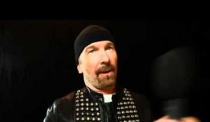 U2's The Edge backstage at the 2011 Q Awards after been named the Greatest Act Of The Last 25 Years