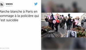 Marche blanche à Paris en hommage à la policière qui s'est suicidée.