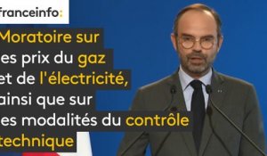 Moratoire sur les prix du gaz et de l'électricité, ainsi que sur les modalités du contrôle technique