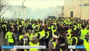 "Gilets jaunes" : mobilisation et violences en régions