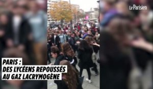Des lycéens repoussés à l'aide de gaz lacrymogènes devant le lycée Maurice Ravel
