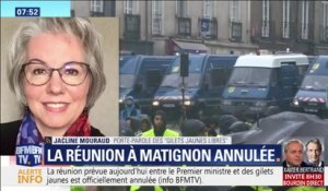 "Nous avons été empêchés d'y aller." Jacline Mouraud explique pourquoi elle ne peut pas se rendre à Matignon