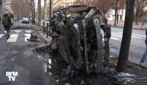Gilets jaunes: des dégâts considérables dans les rues de Paris