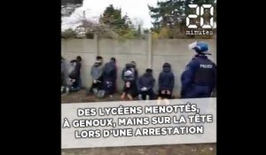 Plus d'une centaine de lycéens de Mantes-la-Jolie à genoux, menottés, mains sur la tête, lors d'une arrestation